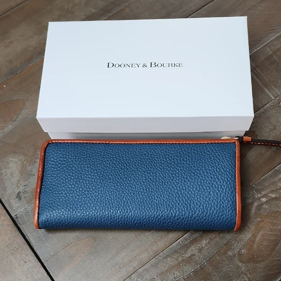 Dooney & Bourke Blue and Tan Wallet - Picture 2 of 4